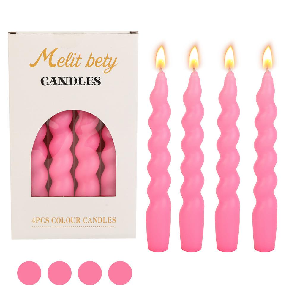 Цветная витая спиральная длинная стержневая свеча для дома, креативная свадебная свеча без стержня