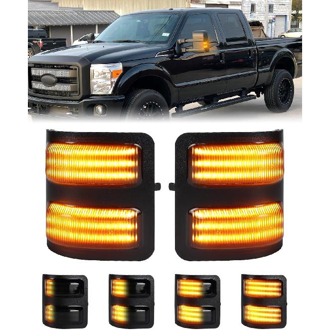LED Mirror Turn Signal Lights for F250 F350 F450 F550 Super Duty 2008-2016