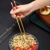 23cm Long Stainless Steel Chinese Chopsticks Reusable Tableware Non-Slip Noodles Sushi Food Chopsticks Sticks Kitchen Tools