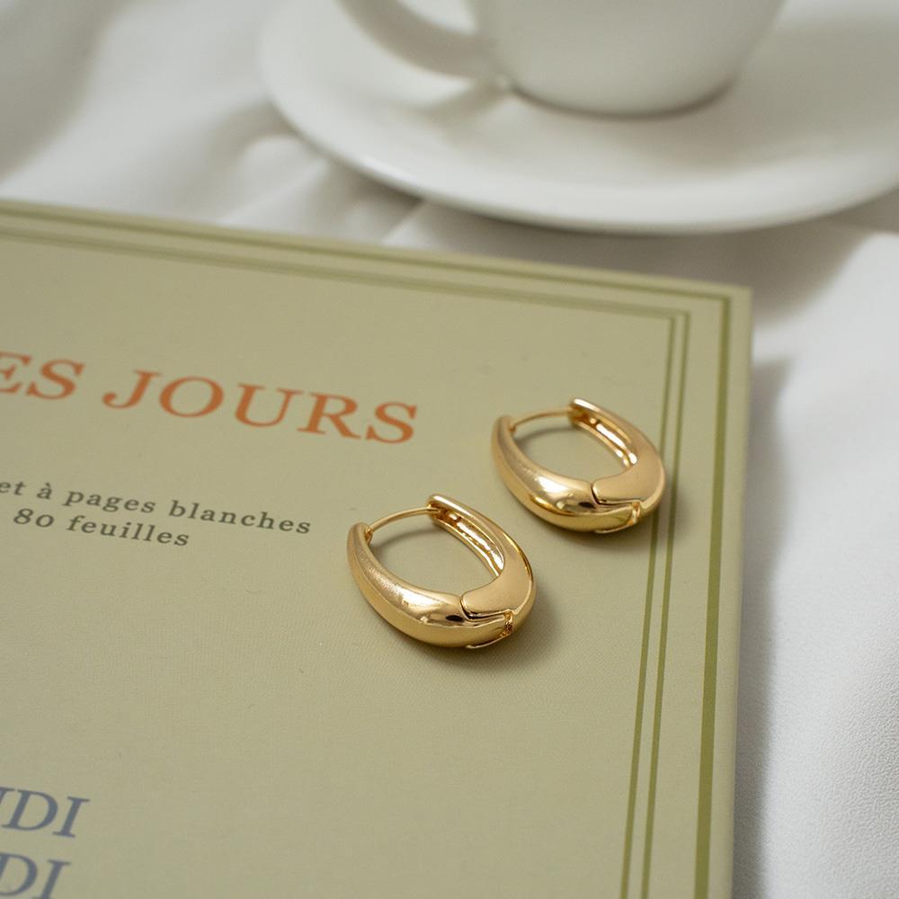 Women's Daily Bold Simple Multi-Color Gold Silver Earrings