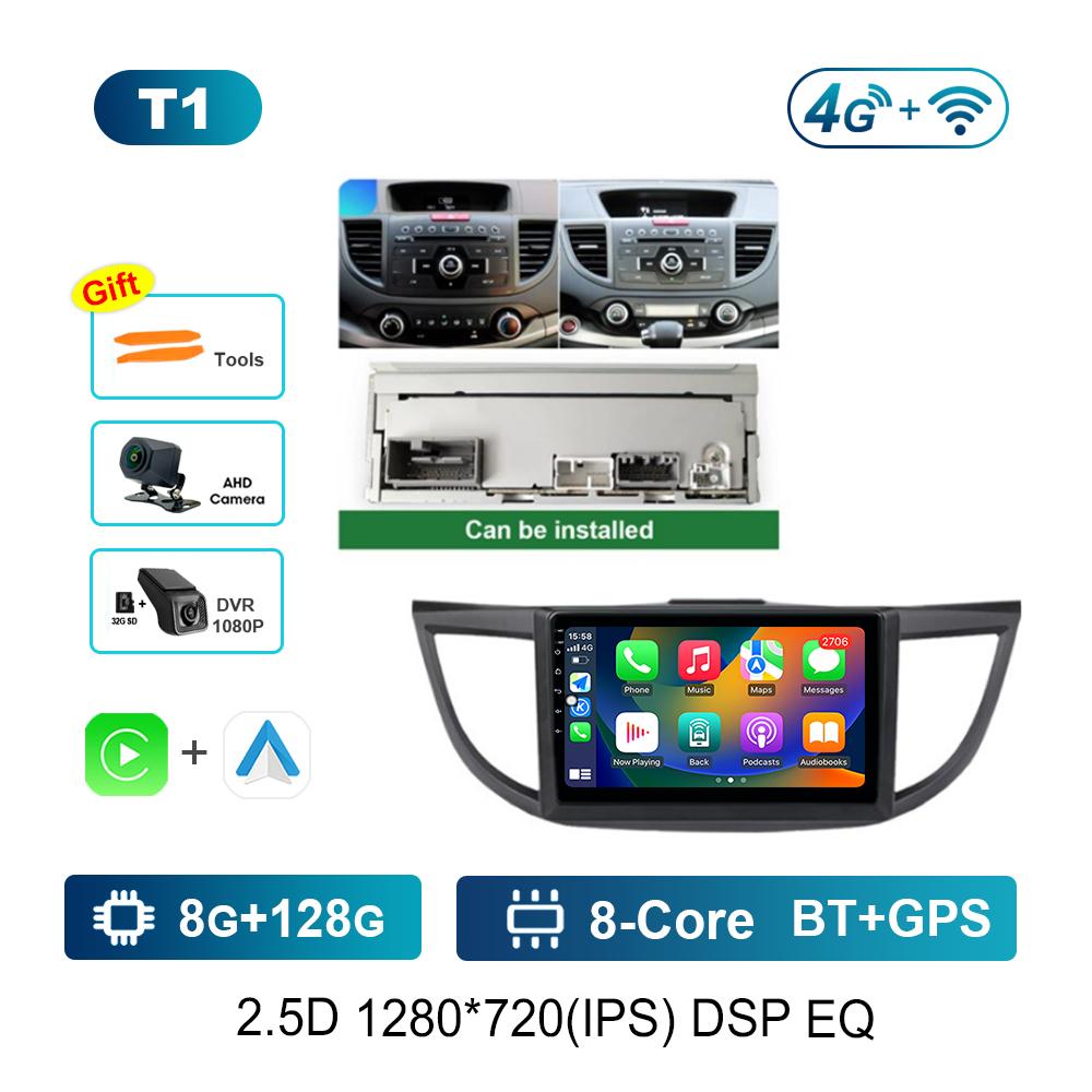 Carplay WiFi 10,1 '' для Honda CRV CR-V 4 RM RE 2011 - 2018 GPS автомобильный видеомультимедийный плеер Android OS 4G BT HD сенсорный экран