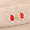 Серьги из сердолика, серьги из стерлингового серебра 925 пробы, ювелирные изделия ручной работы, подарок на день рождения и годовщину для нее