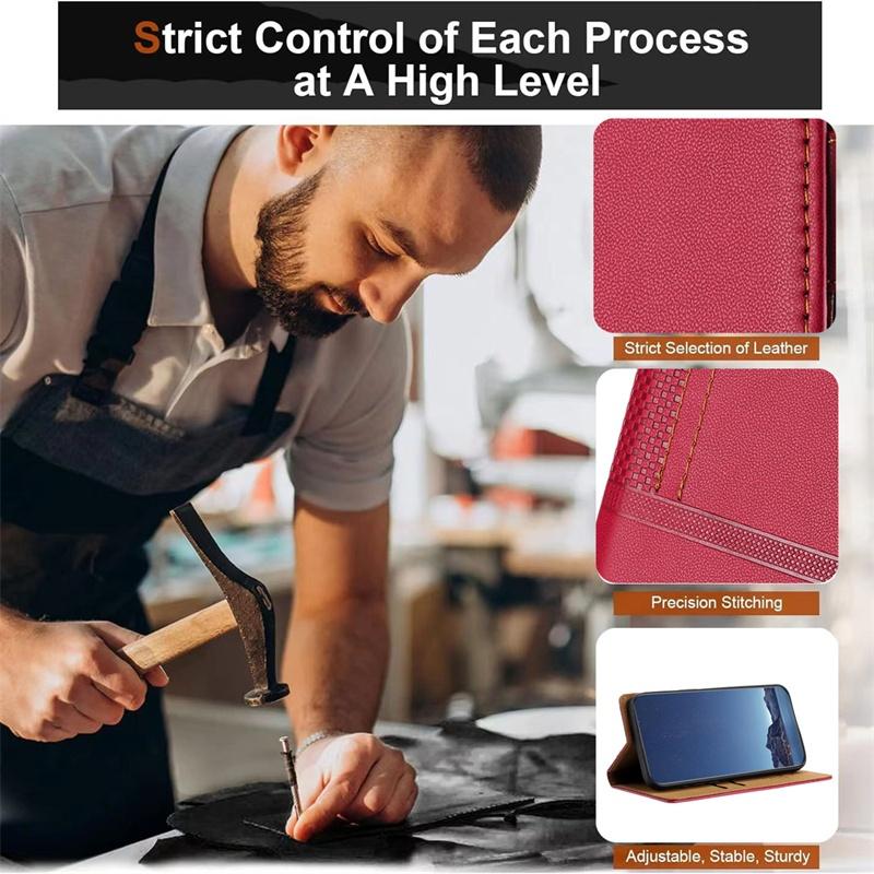 Leather Case for Iphone 14 15 16 Plus Pro Max 16E Protective Flip Wallet Cover