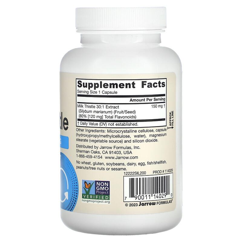 Vegan Milk Thistle, 150 mg, 200 Veggie Capsules