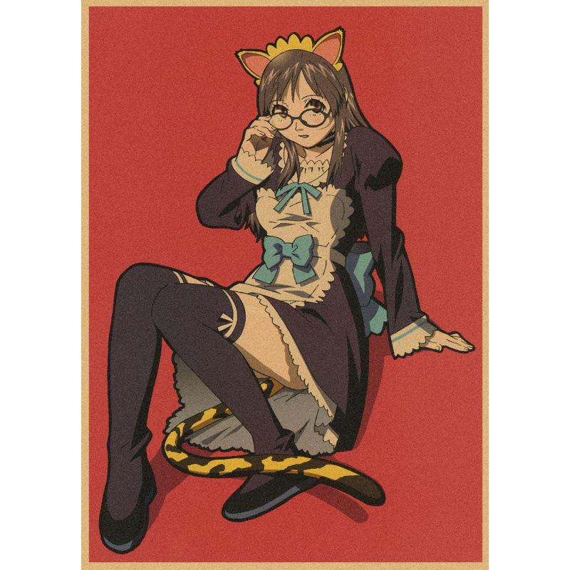 Retro Japanese Anime Wall Poster - Yasuomi Umetsu's Girl Killer on Kraft Paper