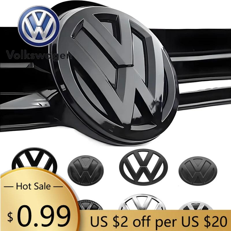 For VOLKSWAGEN VW 2Pcs VW Golf 7.5 ABS Car Logo Cover Front Grille Badge Rear Trunk Emblem Sticker Accessories For Volkswagen Go