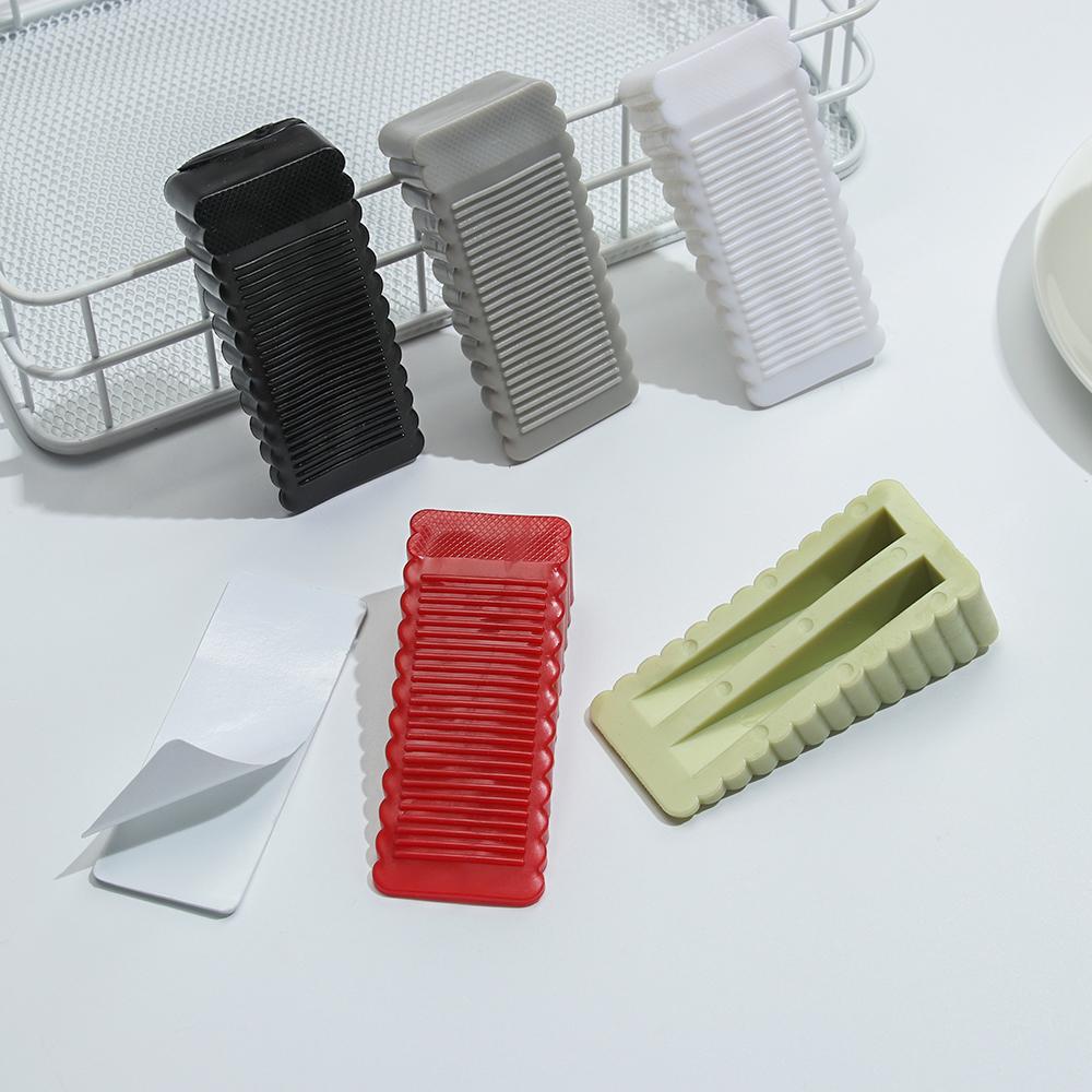 Home Non Punching Self Adhesive Floor Block Door Wedge Door Stopper Wall Protector