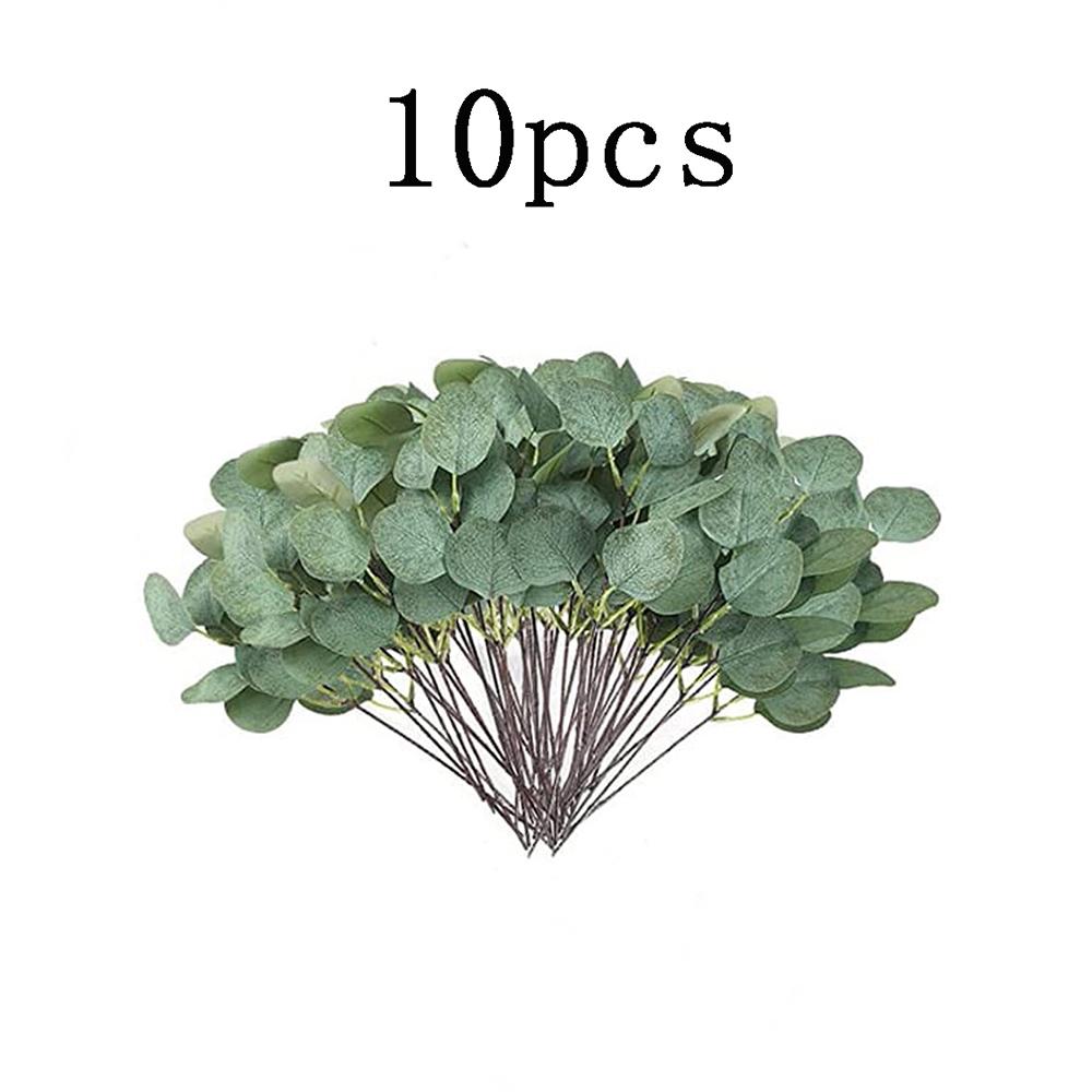 30/60/120 шт. Искусственные стебли листьев эвкалипта оптом 3 вида вперемешку Букеты эвкалипта 'Серебряный доллар' Свадебный цветочный домашний декор