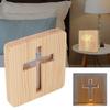 Светодиодный ночник 3D распятие полый дизайн уникальный деревянный ночник для спальни прикроватная тумбочка гостиная 
