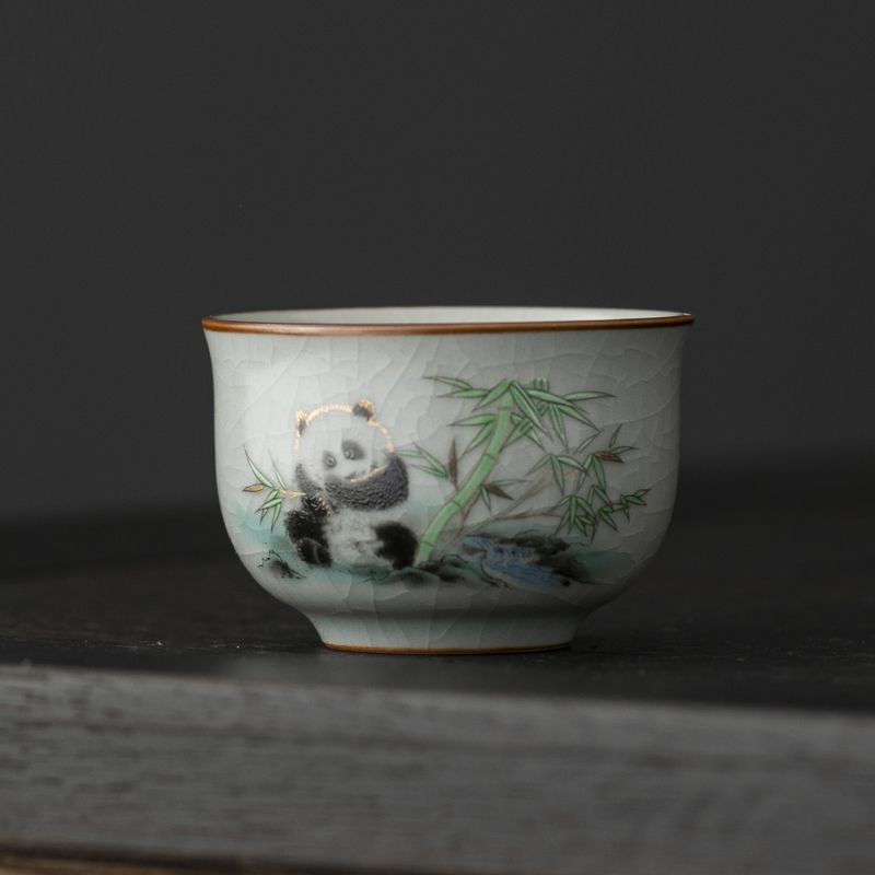 Изысканная чайная чашка мастера печи Жу, гостевая керамическая чашка для дегустации, набор для питья чая Кунг-фу, набор чайной посуды