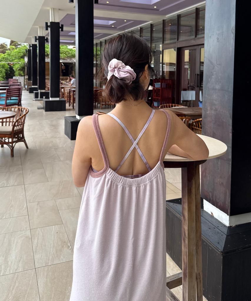 Foriz [Soft Terry Dress_Blush Pink] Resort Sleeveless Cover-Up