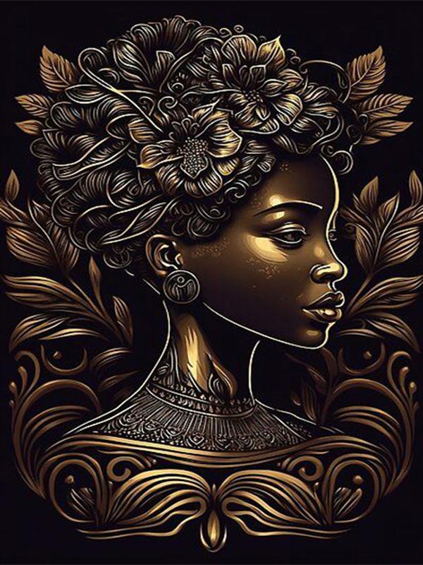 Diamond Painting New Arrivals African Woman Diy Full Square Round Drill Rhinestone Embroidery Girl Mosaic Cross Stitch Kits Wall Decor FG1914