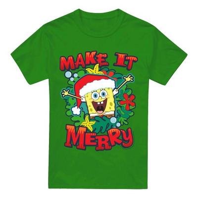 Футболка мужская SpongeBob SquarePants Make It Merry Christmas