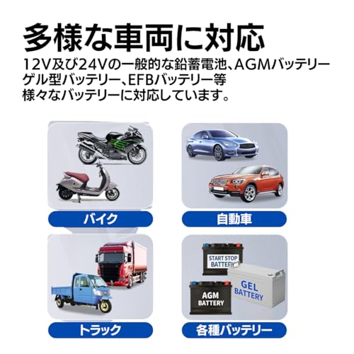 Car Battery Checker Car Battery Battery Tester Battery Check Test Car Motorcycle CCAS Capacity Tester 12V 24V (Red)