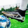 33-46 Men's Large Size High-top Football Shoes Long Nail Anti-slip TPR Artificial Lawn Children Football Boots