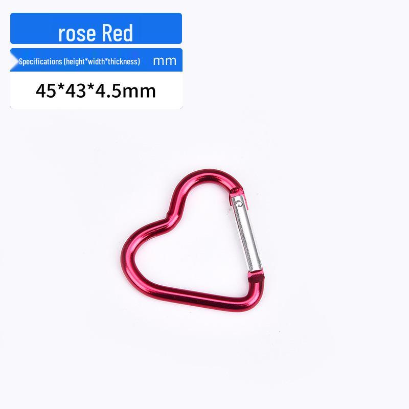 Алюминиевый карабин в форме сердца для рюкзаков и бутылок для воды