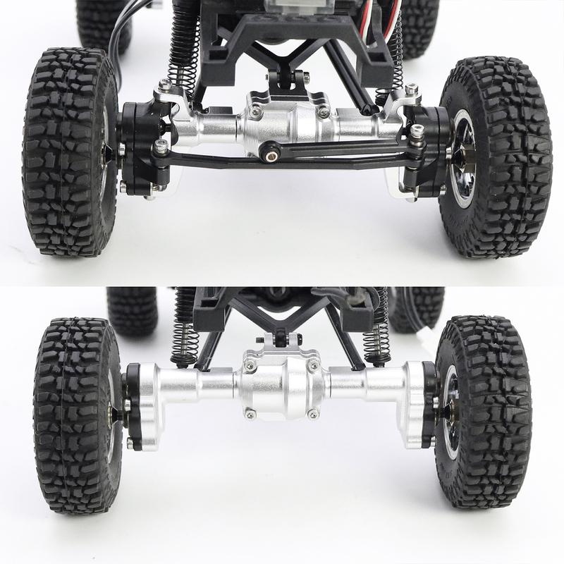 Aluminum Front Rear Portal Axle Complete Set+Brass Knuckle Cover For FMS FCX24 Power Wagon K5 FCX18 LC80 RC Crawler Upgrade Part