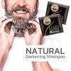 10Pcs Beard Hair Color Dye Shampoo Natural Men Mustache Dying Black Darkening Shampoo