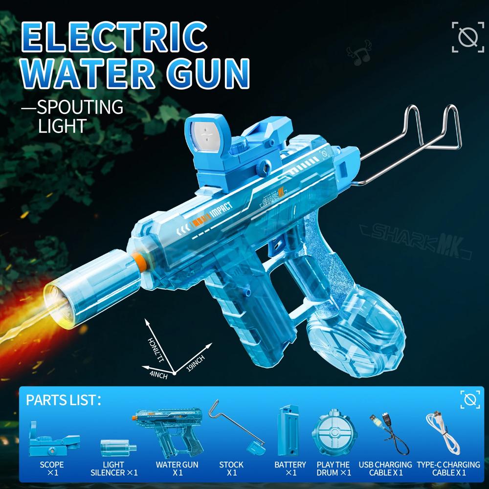 НОВЫЕ Электрические Водяные Пистолеты M416 LED Симуляция Огня для Детей Большой Объем Автоматический Непрерывный Водяной Пистолет Мальчик Лето Наружные Игрушки