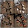 Cartoon Ghost Pendant Necklace Bat Halloween Jewelry Halloween Pumpkin Necklace  Halloween