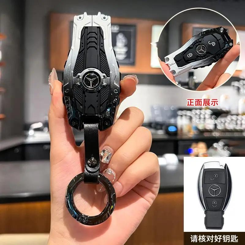 SFX1 Carbon Fiber Key Fob Cover for Benz Key Case Protector Shell for Benz A-B-C Class S-Class G-Class E-Class CLA GLB CLS GLE GLC