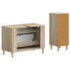 2 piece Bathroom Cabinet Set DELFT Sonoma Oak