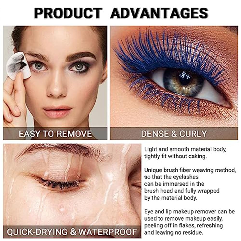 Косплей Сцена Естественные повреждения Длинная смазанная пленка может быть удалена с помощью Hot Quick No Mascara, Черный, Белый, Многоцветные ресницы, Макияж, Рождество,