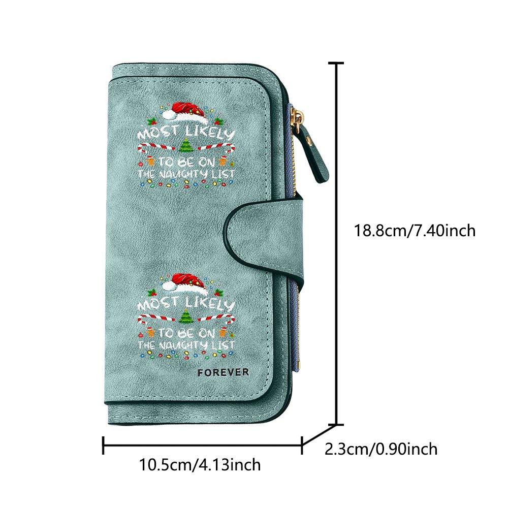 Christmas Tree Gingerbread Man Men's Large Capacity Wallet with Business Card Slot and Cash Pocket, Suitable for Formal Occasions and Office Use,