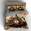 Steampunk clockwork city Bedding Duvet cover sets Duvet covers Pillowcases gifts (1 * Duvet Cover 2 * Pillowcases, without duvet insert)
