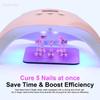 Pink Butterfly Nail Holder 6Pcs/Set False Nail Tip Practice Stand Aurora Base Full Magnetic Holder Tray Nail Art Salon Practice