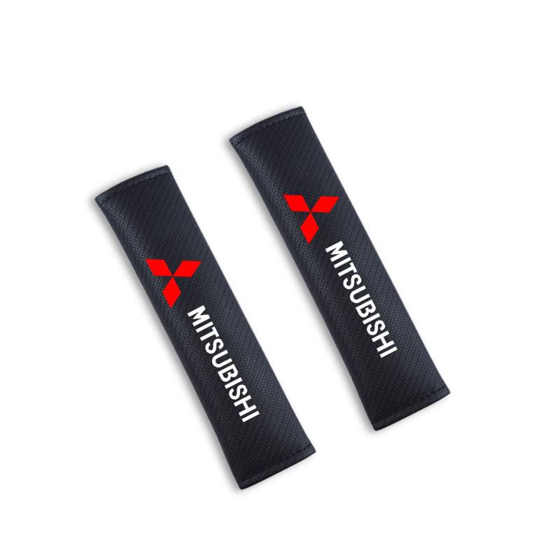 Car Safety Belt Shoulder Pad Safety Strap Cotton Flannel Cover for Mitsubishi Lancer ASX Outlander Pajero Evolution Accessories