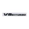 ABS Car Badge Rear Trunk Letters Emblem Sticker Decoration for V8 BITURBO CLA35 G350d GLE63 W140 W177 W213 (Old-Gloss Black)