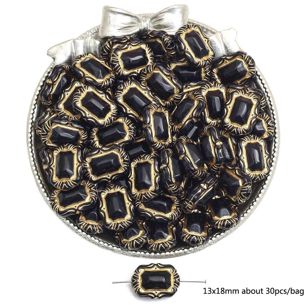 Бусины для браслета ручной работы, акриловые французские винтажные золотые плоские бусины, круглые бусины, украшения ручной работы, браслет, ожерелье, кулон, телефонная цепочка, аксессуары