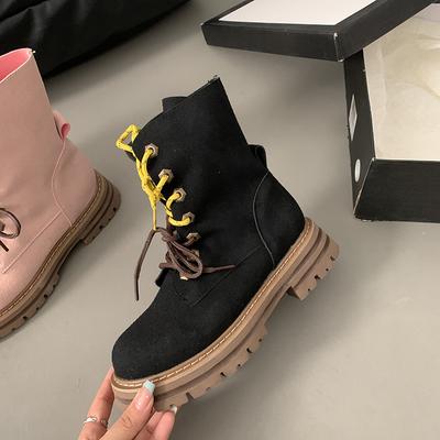 Женские ботинки 2024 года, повседневные, на шнуровке, с высоким верхом и нескользящей толстой подошвой для походов на открытом воздухе, ботильоны