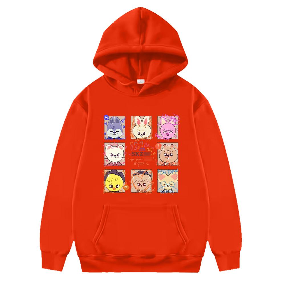 KPOP SKZ Hoodies NEW Album 5-Star Pullovers Women Men Autumn Winter Long Sleeve Sweatshirt Kawaii Cartoon Print Casual Y2K Hoody