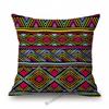 Colorful Ethnic Design Pattern Africa Hieroglyph Totem Symbol Geometric Art Home Decoration Sofa Pillow Case Linen Cushion Cover