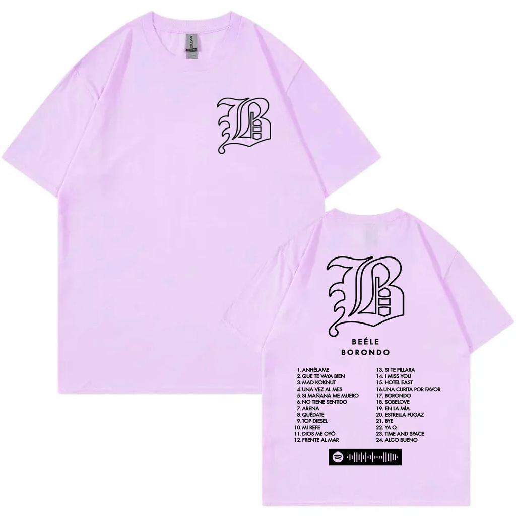 Singer Beele Borondo Album Print Tshirt High Quality Fashion Oversized Tshirts Unisex Unisex Casual Cotton Short Sleeve T Shirts