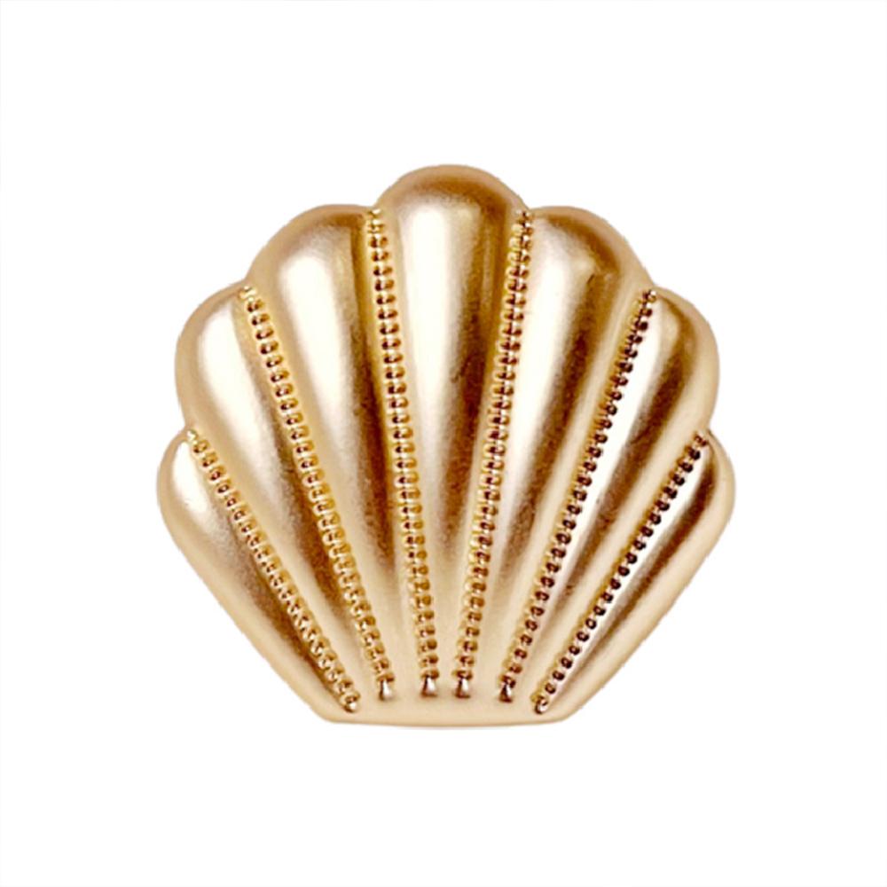 10pcs Elegant Scallop Metal Buttons for Coats/Suits/Sewing, 18mm & 23mm, Gold/Silver, Minimalist Decorative Shell-Shaped Buttons