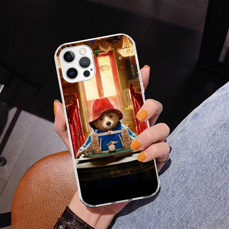 Милый Чехол-Телефон Медвежонок P-PaddingtonS Для iPhone 17 Air 16 Pro Max 16E 15 + 14 Plus 11 12 13 Mini 7 8 SE Подарок Печатная Крышка Fundas