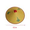 Chinese Retro Style Bamboo Rattan Fisherman Hat Handmade Straw Bucket Hat Sun Protection Lightweight for Picnic Camping