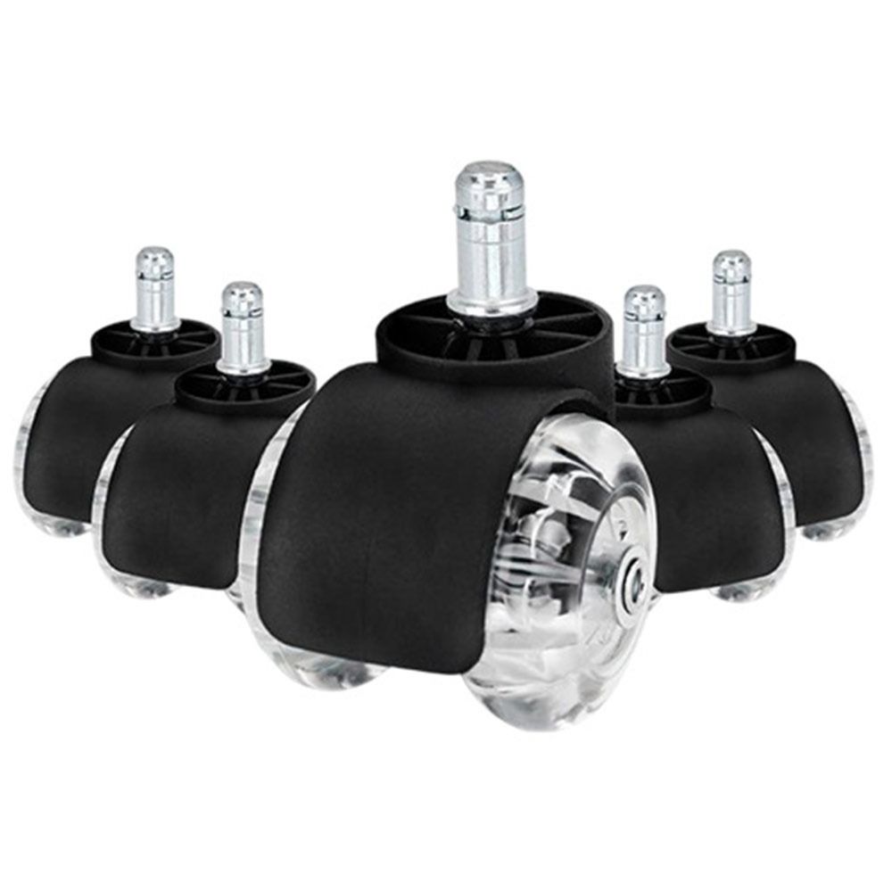 1/5Pcs Universal Desk Chair Wheels Silent 360-degree Rotation Office Chair Caster 2 Inch Double Wheel Design