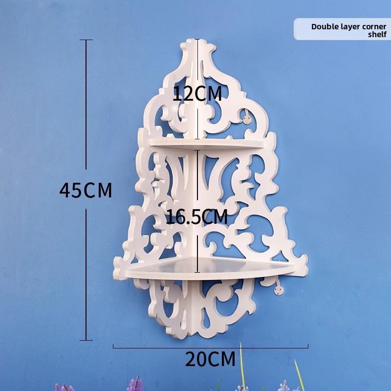 Countryside White European Corner Stand Flower Display Living Room Decoration