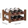 Bamboo Wine Rack Free Standing Wine Racks Sturdy and Durable Wine Storage Cabinet Shelf Wine Racks Countertop for Pantry Kitchen