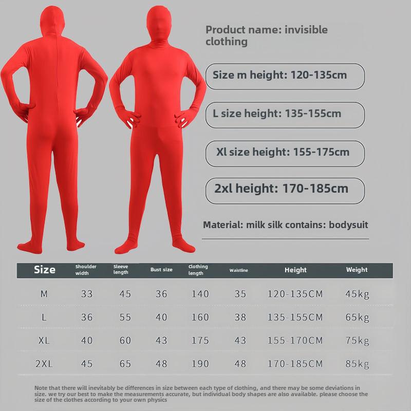 Men's Solid Color Black Invisible Halloween Jumpsuit (Available for Kids)