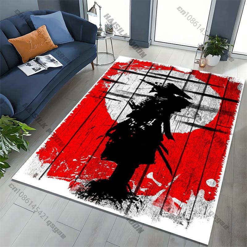 Японский ковер Samurai Spirits, ковер для дома, гостиной, спальни, дивана, придверный коврик, кухонный декор, нескользящий коврик для пола