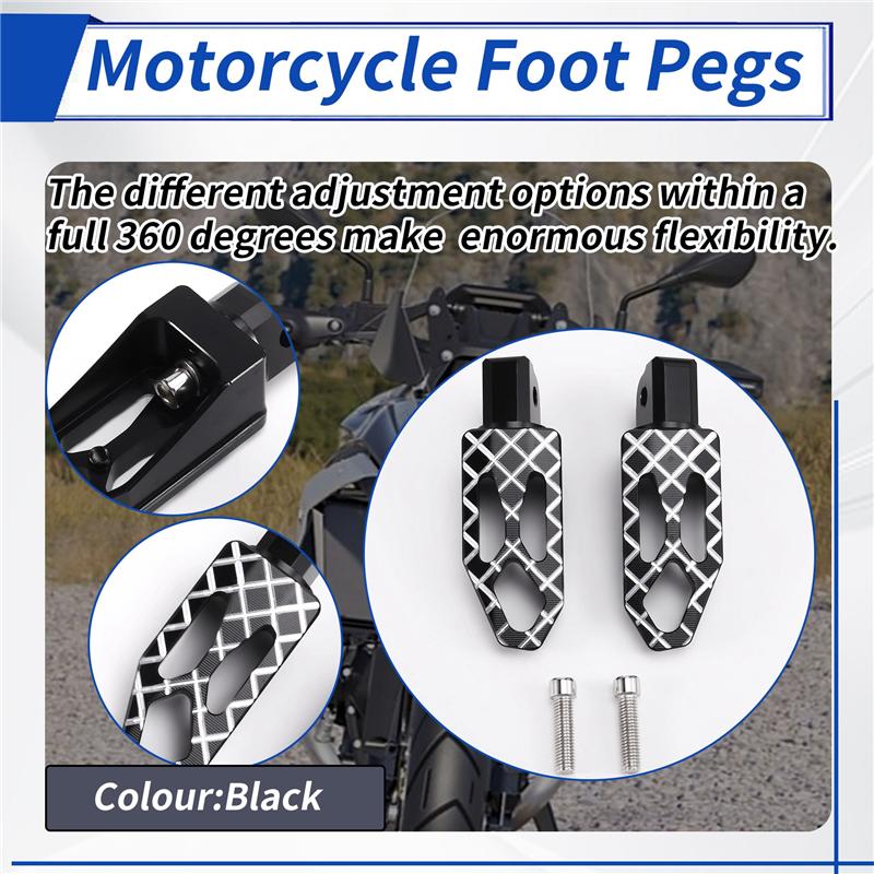 ABLZ-Motorcycle Accessories Front Adjustable Passenger Footpegs For BMW R1300GS R 1300 GS R1300 GS Foot Pegs
