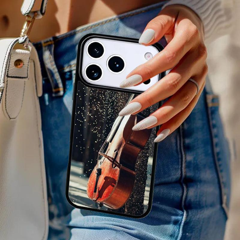 Музыкальные ноты Скрипка Классический мягкий Чехол для телефона Для iPhone 17 Air 14 15 13 12 Max Чехол Для Apple 16e 11 Pro Max Plus Coque