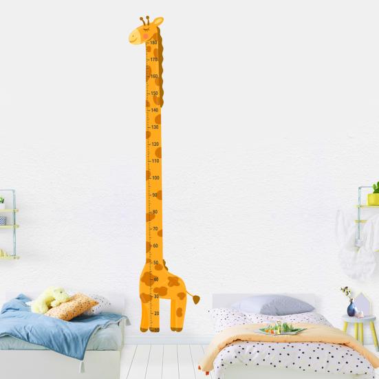 Детский ростомер Детская ростовая линейка с клейким животным узором