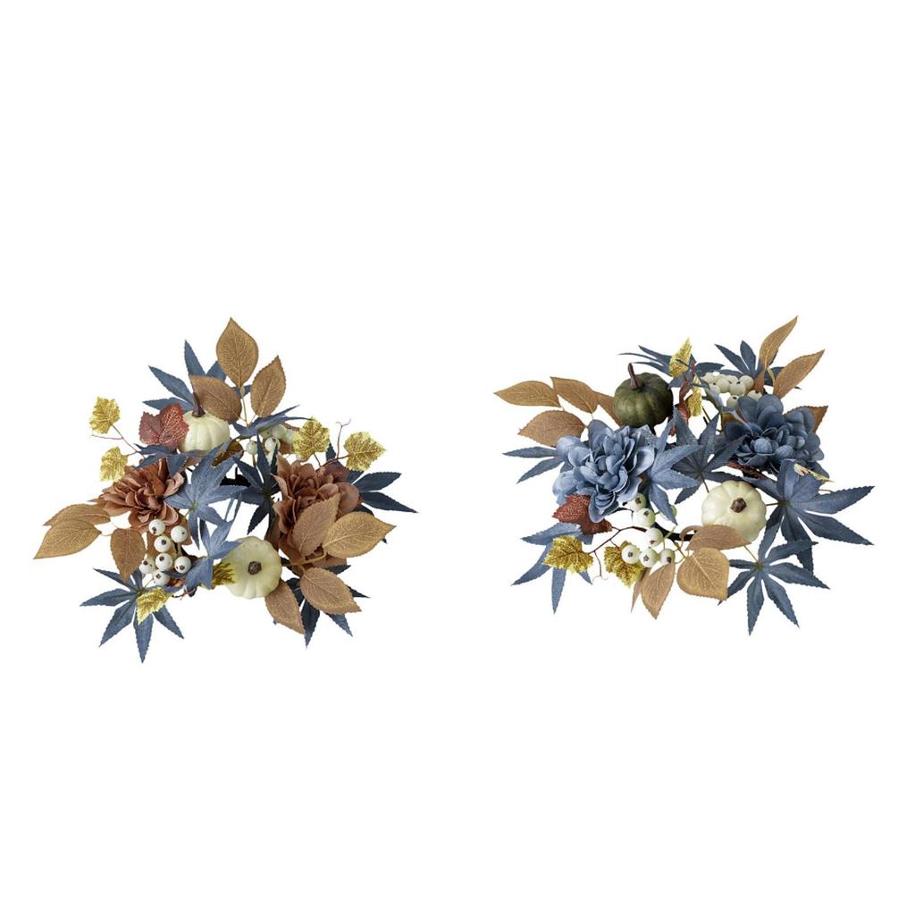 Candle Ring Wreath Pillar Candle Stand Creative Craft Rustic Decor Candle Holder for Festival Proposal Party Supplies Gift Home