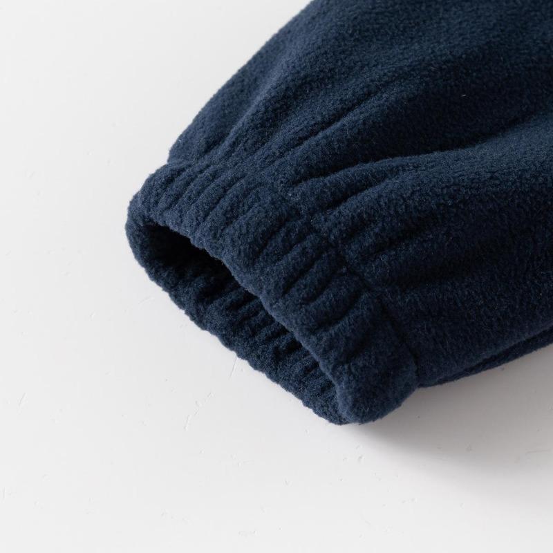 Stand Collar Autumn and Winter Fashion Warm Kids Coat Soft Loose Polyester Material Boys' Color-block Fleece Jacket